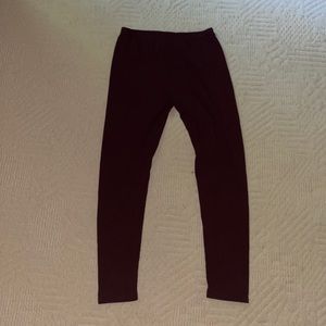 M BURGUNDY SO leggings